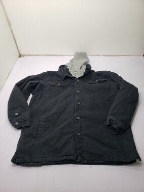 Cabela’s Outdoor Gear Hooded Canvas Jacket XL Tall Black Hooded 100% Cotton